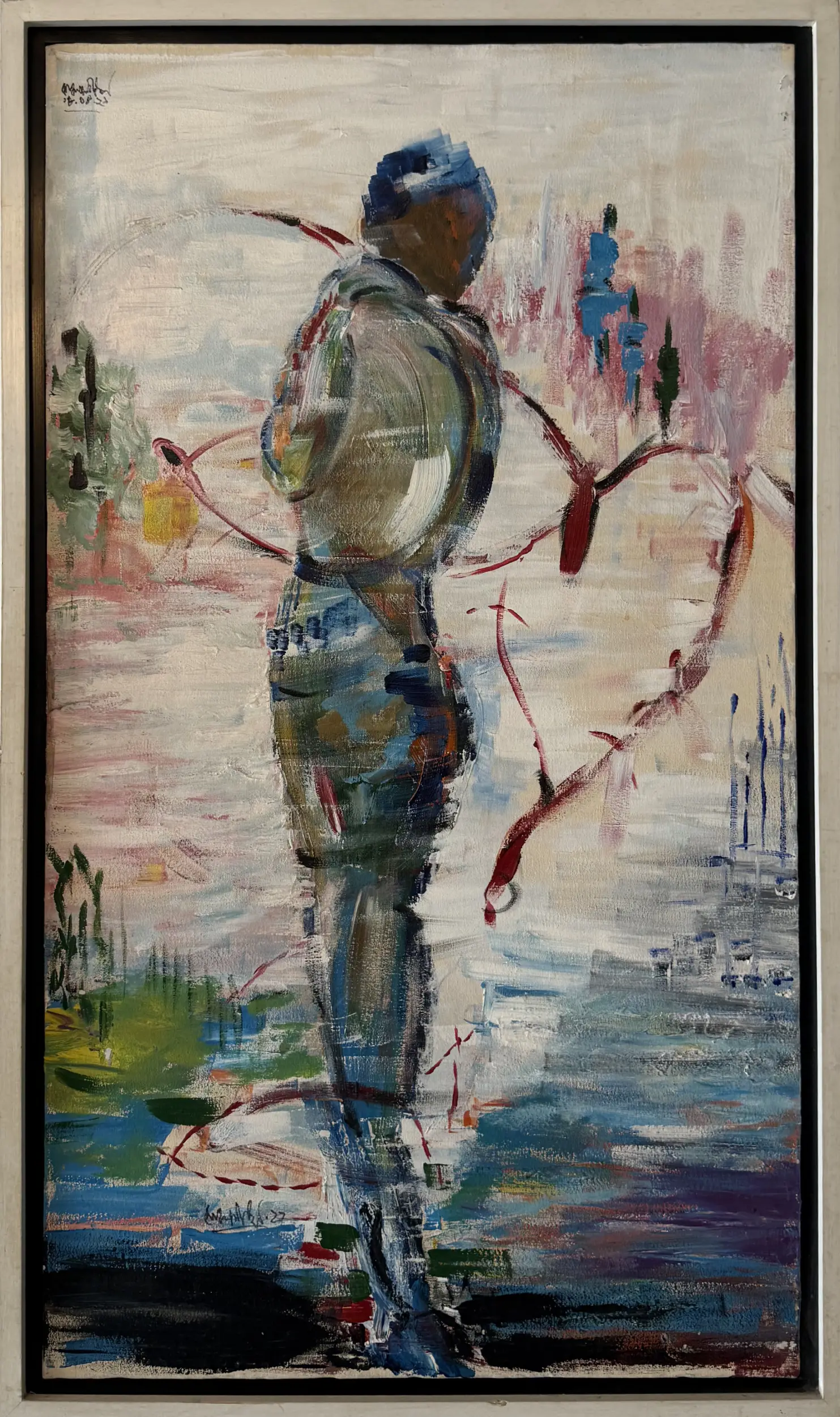 16.Acrylic On Canvas Farmar- কৃষক(26" ×44")